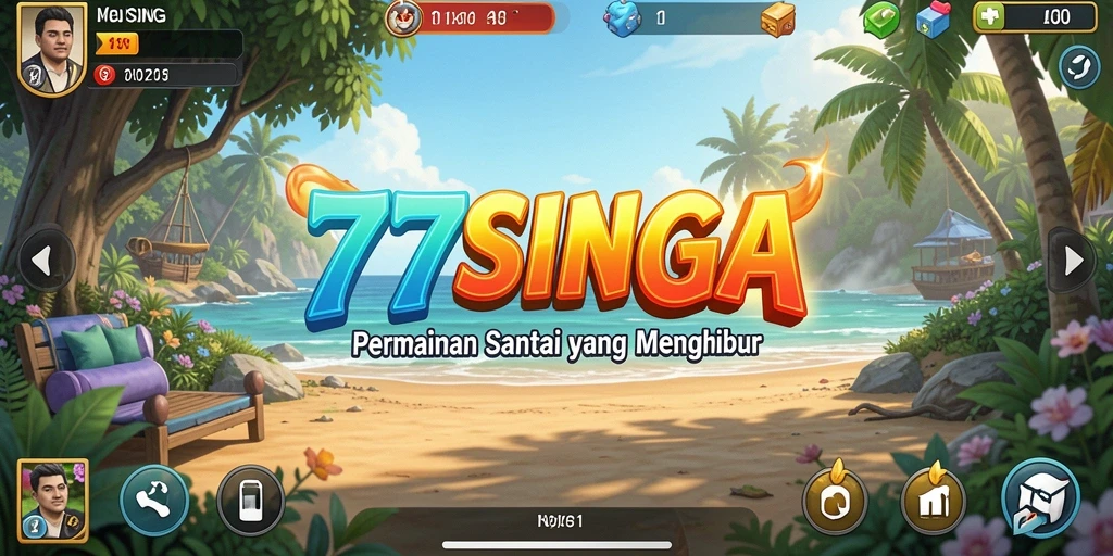 Tampilan gameplay menarik dari 77SINGA yang penuh warna.