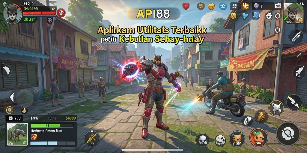 Tampilan aplikasi API88 dengan fitur utilitas yang menarik