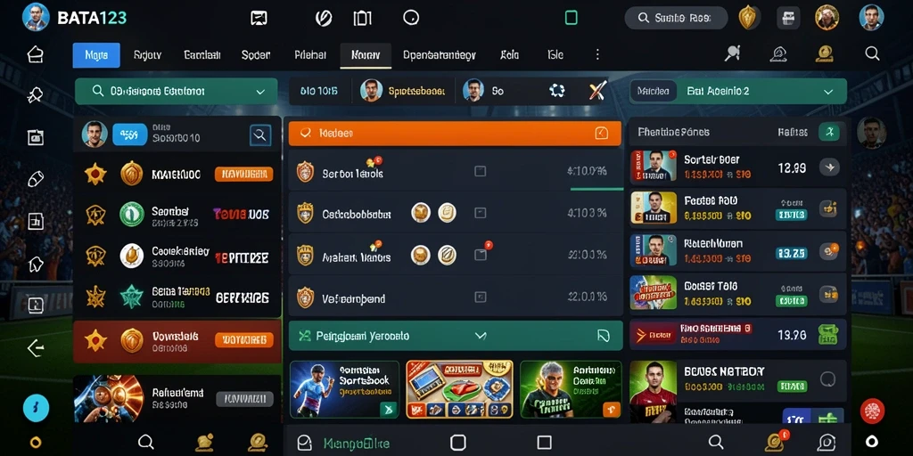 Tampilan menarik dari gameplay Sportsbook BATA123 yang interaktif.