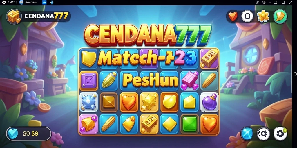 Tampilan gameplay menarik dari CENDANA777 dalam aksi Match-3.
