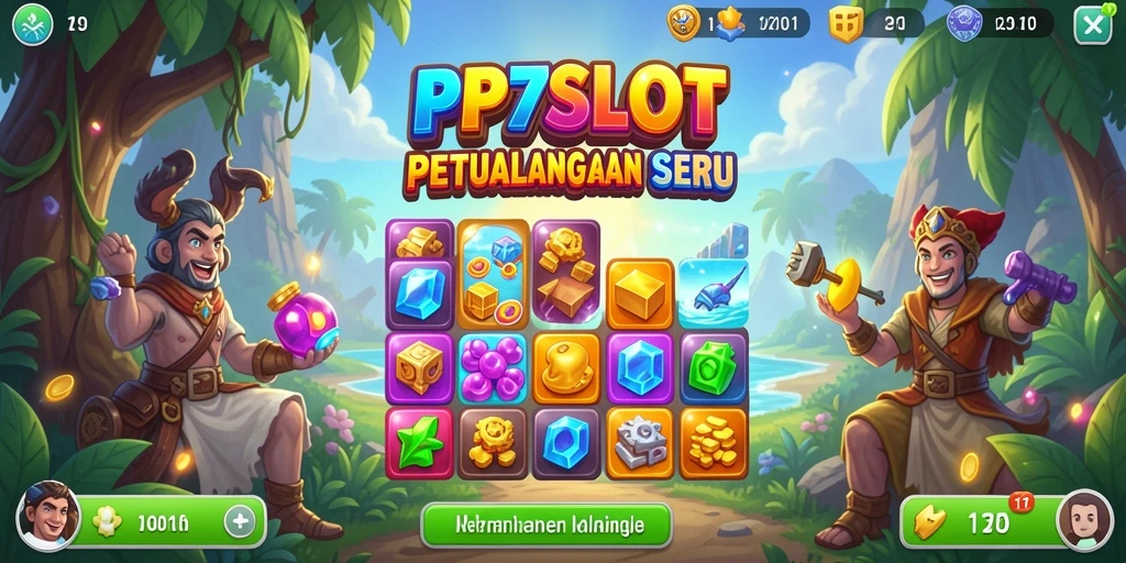 Tangkapan layar PP7SLOT menampilkan aksi seru permainan Match-3 yang mengasyikkan.