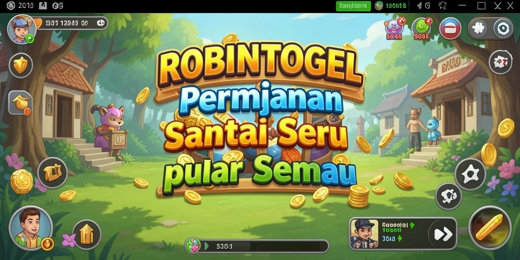 Screenshot gameplay ROBINTOGEL yang penuh warna dan menarik.