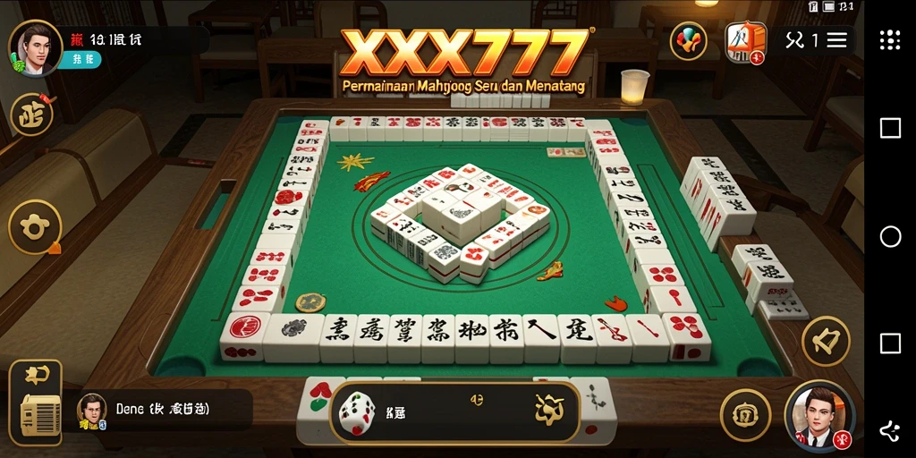 Tampilan gameplay menarik dari XXX777 yang menampilkan Mahjong.